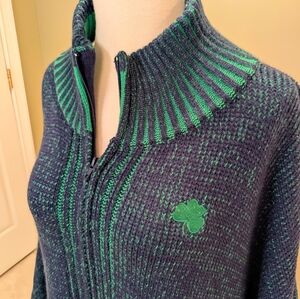 Notre Dame Sweater Zip Poncho Fighting Irish